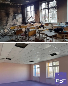 Як відбудовують зруйнований Плосківський ліцей у Великодимерській громаді