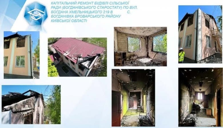 У Богданівці Великодимерської громади відновили адмінбудівлю, яка зазнала руйнувань через війну
